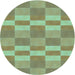 Square Machine Washable Transitional Pastel Green Rug in a Living Room, wshpat3952lblu