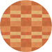 Square Patterned Orange Rug, pat3952org