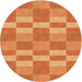Square Machine Washable Transitional Orange Rug in a Living Room, wshpat3952org