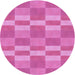 Square Patterned Violet Purple Rug, pat3952pur