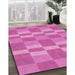 Machine Washable Transitional Violet Purple Rug in a Family Room, wshpat3952pur