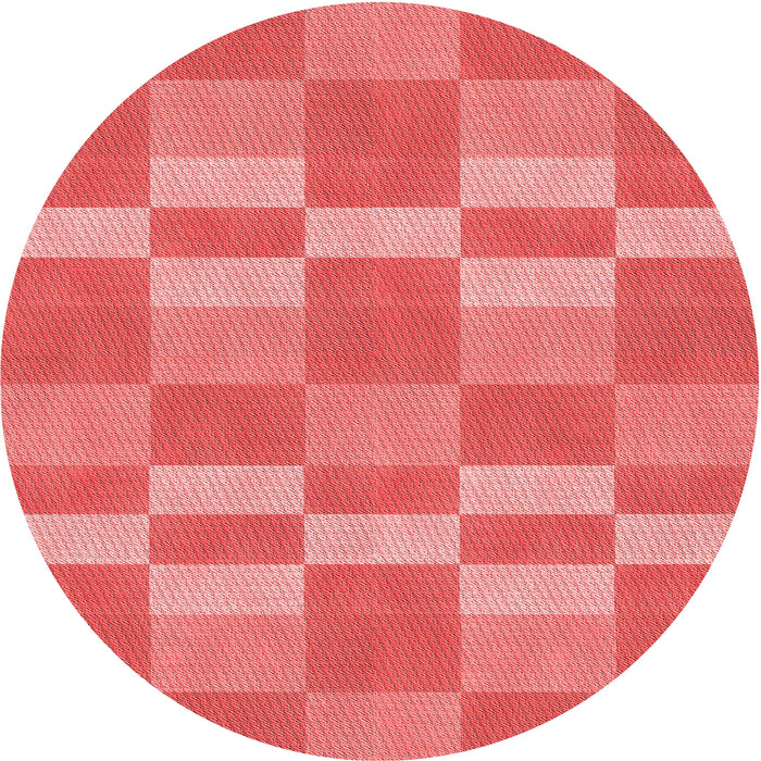 Square Patterned Ruby Red Rug, pat3952rd