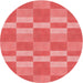 Square Patterned Ruby Red Rug, pat3952rd