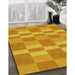 Machine Washable Transitional Neon Orange Rug in a Family Room, wshpat3952yw