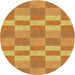 Sideview of Patterned Orange Novelty Rug, pat3952