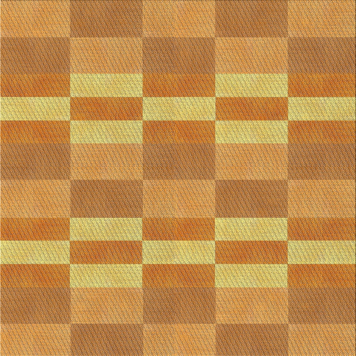 Square Patterned Orange Novelty Rug, pat3952