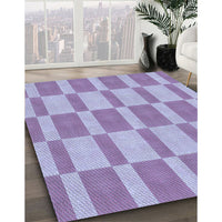 Patterned Medium Purple Rug, pat3953blu