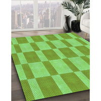 Patterned Emerald Green Rug, pat3953grn