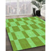 Patterned Emerald Green Rug in Family Room, pat3953grn