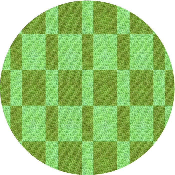 Round Patterned Emerald Green Rug, pat3953grn