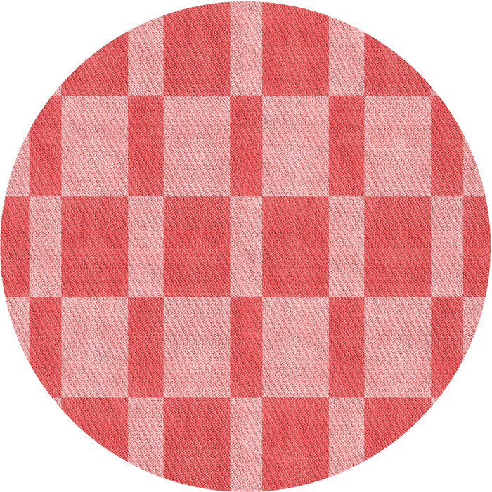 Square Patterned Light Coral Pink Rug, pat3953rd