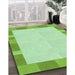 Machine Washable Transitional Green Rug in a Family Room, wshpat3954grn