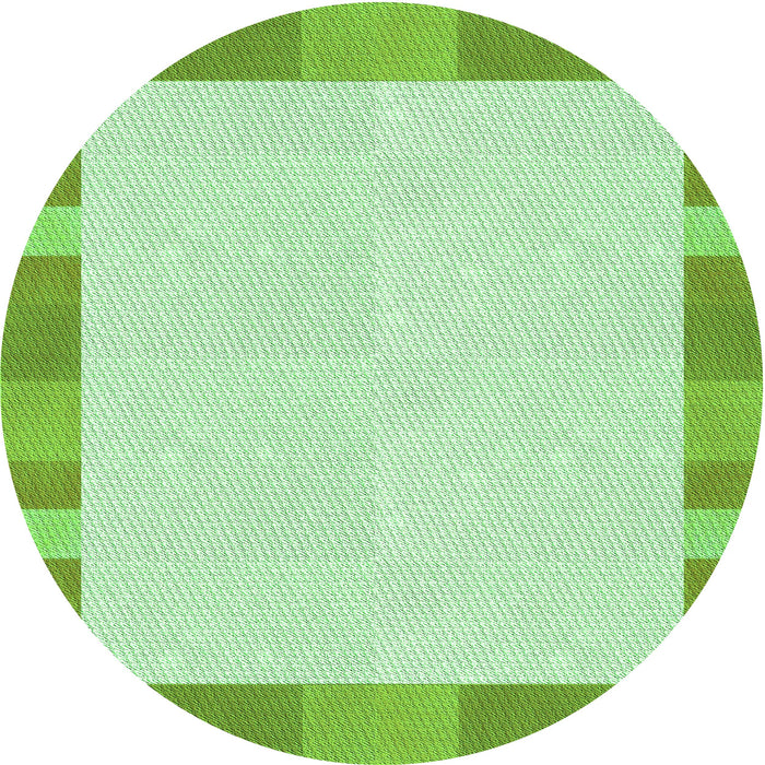 Square Machine Washable Transitional Green Rug in a Living Room, wshpat3954grn