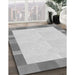 Machine Washable Transitional Gunmetal Gray Rug in a Family Room, wshpat3954gry