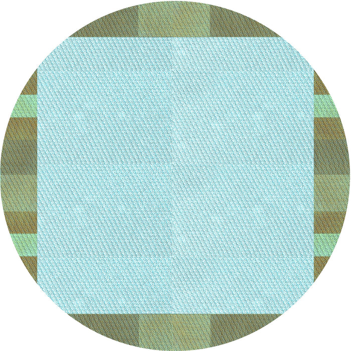 Square Patterned Green Rug, pat3954lblu