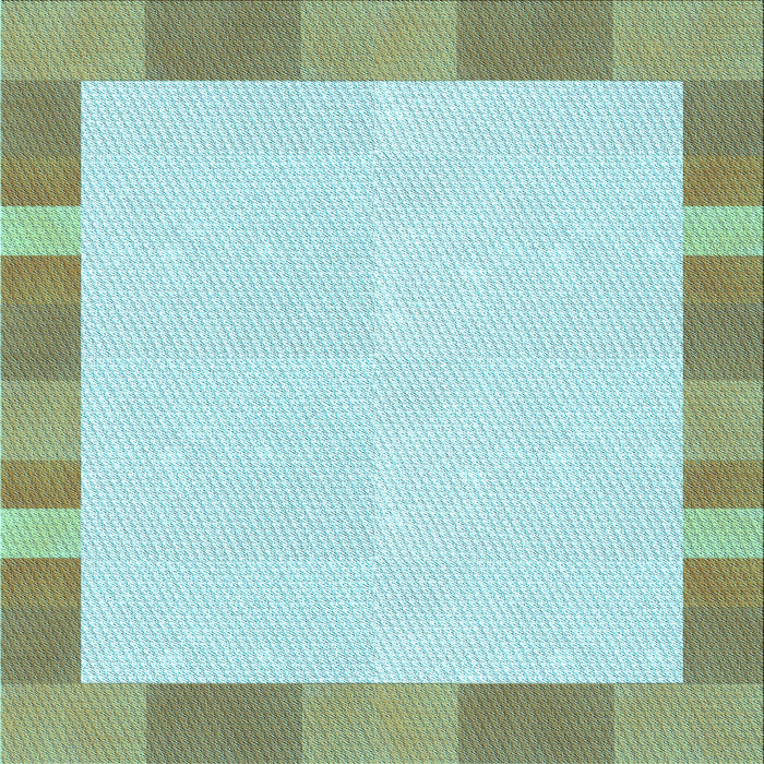 Round Machine Washable Transitional Green Rug, wshpat3954lblu