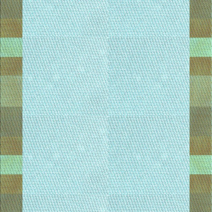 Machine Washable Transitional Green Rug, wshpat3954lblu
