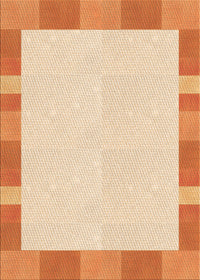 Machine Washable Transitional Deep Peach Orange Rug, wshpat3954org