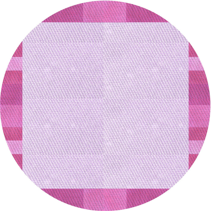 Square Machine Washable Transitional Blossom Pink Rug in a Living Room, wshpat3954pur