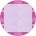 Square Machine Washable Transitional Blossom Pink Rug in a Living Room, wshpat3954pur