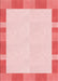 Machine Washable Transitional Light Red Pink Rug, wshpat3954rd