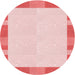 Square Patterned Light Red Pink Rug, pat3954rd
