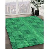 Patterned Spring Green Rug, pat3955grn