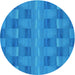 Square Patterned Neon Blue Rug, pat3955lblu