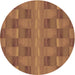 Square Patterned Mahogany Brown Rug, pat3955org