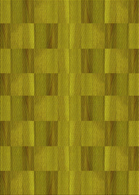Machine Washable Transitional Dark Yellow Green Rug, wshpat3955yw