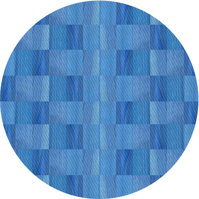 Square Machine Washable Transitional Blue Rug, wshpat3955