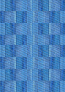 Patterned Blue Novelty Rug, pat3955