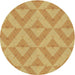 Square Patterned Saffron Yellow Rug, pat3956brn