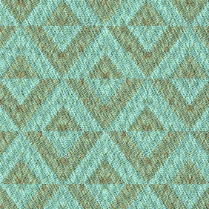 Round Patterned Blue Green Rug, pat3956lblu