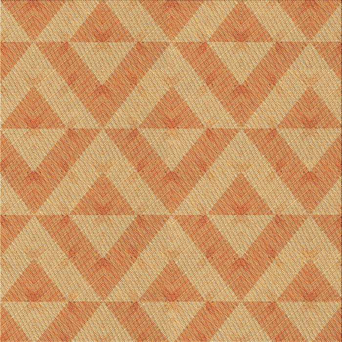 Round Machine Washable Transitional Neon Orange Rug, wshpat3956org