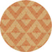 Square Patterned Neon Orange Rug, pat3956org