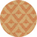 Square Machine Washable Transitional Neon Orange Rug in a Living Room, wshpat3956org