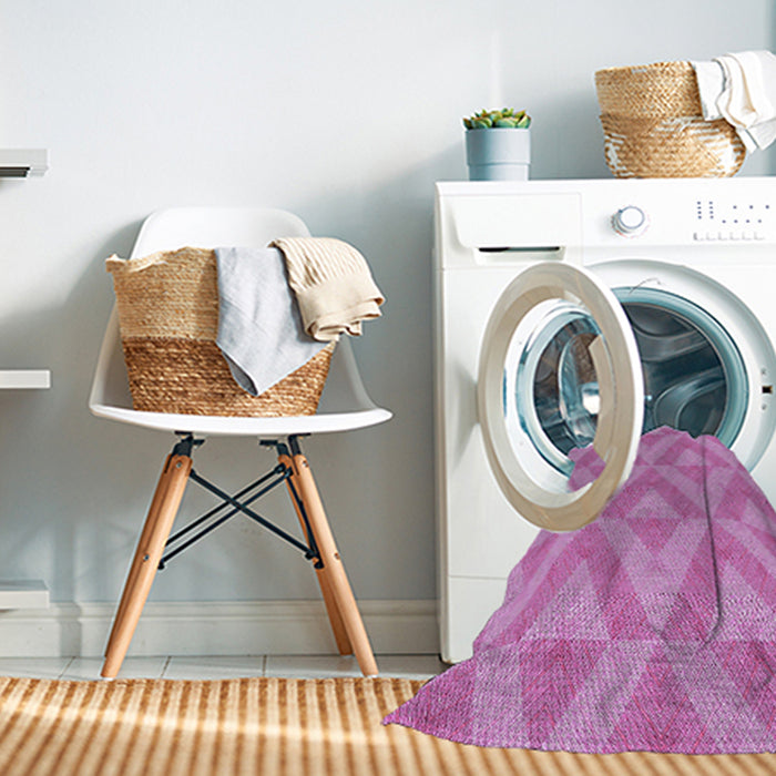 Machine Washable Transitional Violet Purple Rug in a Washing Machine, wshpat3956pur