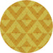 Square Patterned Gold Yellow Rug, pat3956yw