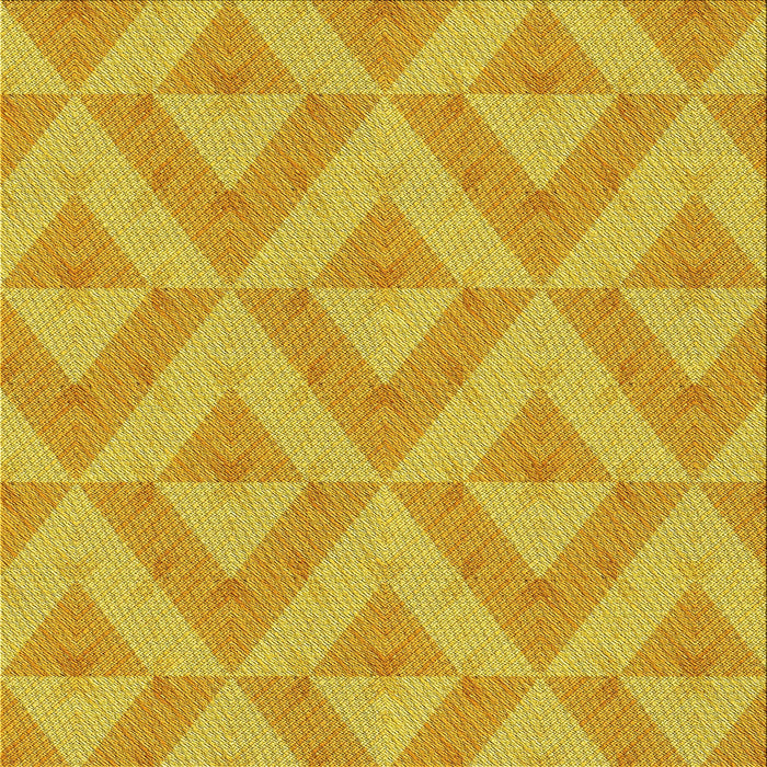 Round Patterned Gold Yellow Rug, pat3956yw