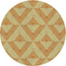 Sideview of Patterned Chrome Gold Yellow Novelty Rug, pat3956