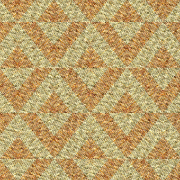 Square Patterned Chrome Gold Yellow Novelty Rug, pat3956