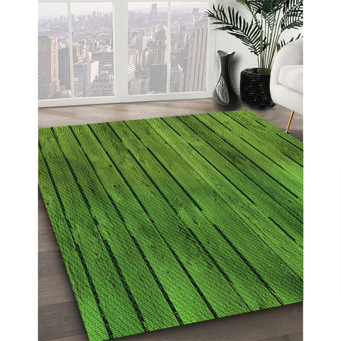 Machine Washable Transitional Apple Green Rug in a Family Room, wshpat3957grn
