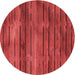 Square Patterned Red Rug, pat3957rd