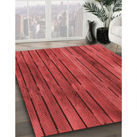 Patterned Red Rug, pat3957rd