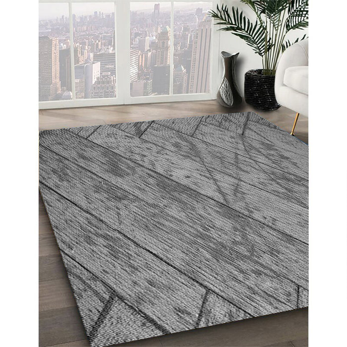 Patterned Ash Gray Rug in Family Room, pat3958gry