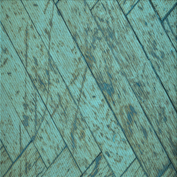 Round Patterned Sea Green Rug, pat3958lblu