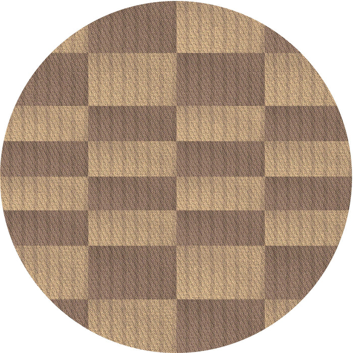 Square Patterned Sienna Brown Rug, pat3959brn