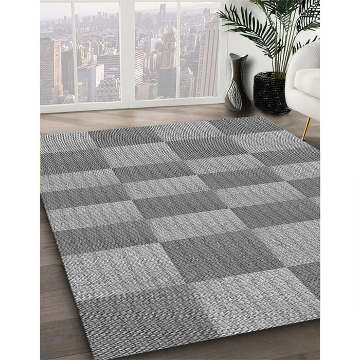 Machine Washable Transitional Smokey Gray Rug in a Family Room, wshpat3959gry