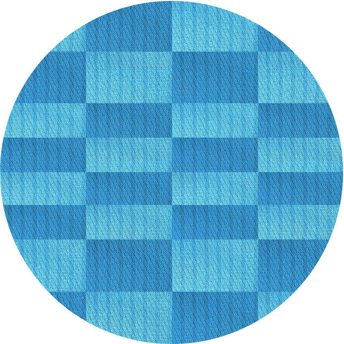 Square Machine Washable Transitional Neon Blue Rug in a Living Room, wshpat3959lblu